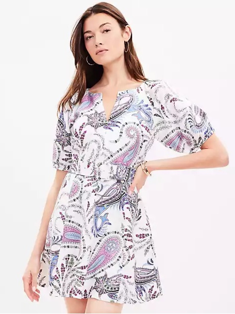 NWOT Loft Paisley Dress 4 X46